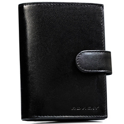 Vertikale Herren Geldbörse mit RFID-Schutz und Verschluss – Rovicky