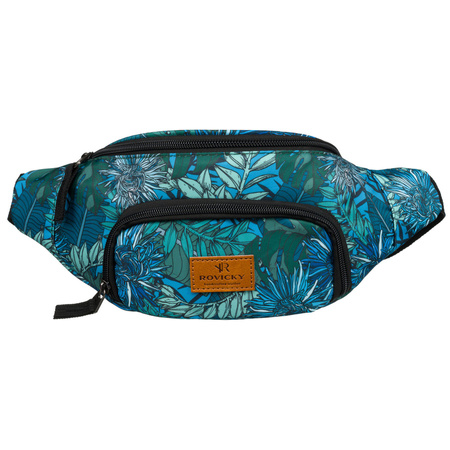Damen Gürteltasche aus Polyester mit Pflanzenmuster – Rovicky