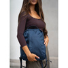 Damen-Rucksack aus Nylon in Marineblau mit einem Befestigungsgriff für den Koffer – Peterson