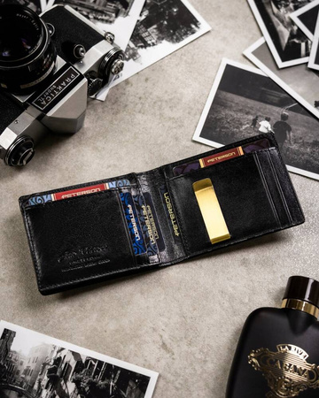 Geschenkset: Herren Geldbörse aus Leder, Etui und Schlüsselanhänger – Peterson