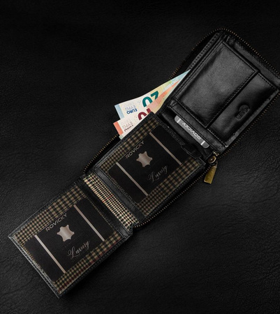 Große Herren Geldbörse aus Leder mit Reißverschluss – Always Wild