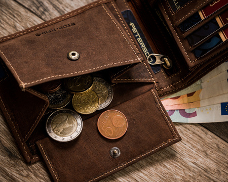 Nubuk Herren Geldbörse mit ukrainischem Wappen – Peterson