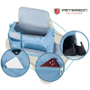 Hellblaue Sport-Reisetasche aus Polyester mit Schultergurt und Koffergurt – Peterson