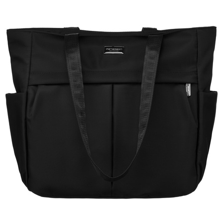 Modische Shopper Tasche A4 in Schwarz – Peterson