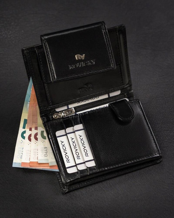 Damen Geldbörse mit Druckknopf und RFID-Schutz – Rovicky