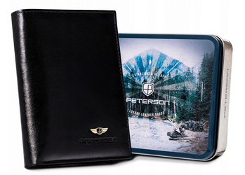 Große Herren Geldbörse aus Leder ohne Verschluss – Peterson