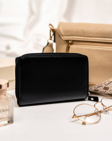 Damen Geldbörse aus Leder mit Druckknopf und Reißverschluss – Peterson