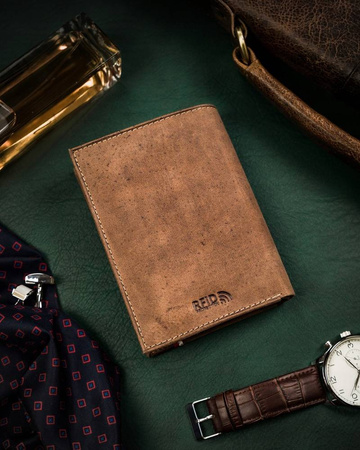 Große Herren Geldbörse aus Leder mit patriotischem Motiv – Peterson