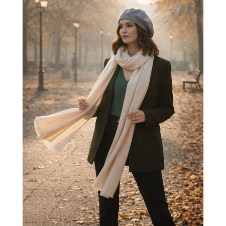 Stilvolles Damen-Barett aus Acryl in Grau – Peterson