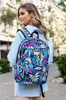 Klassischer Damen Rucksack aus Polyester mit Blumenmuster – Rovicky
