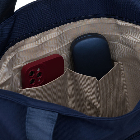 Geräumige Damen-Handtasche mit Laptopfach aus Polyester in Marineblau – Peterson