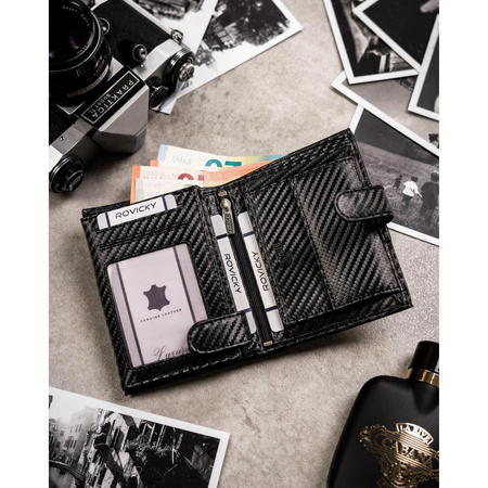 Elegante Herren Geldbörse mit RFID Protect System – Rovicky