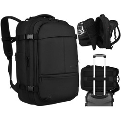 Geräumiger schwarzer Reiserucksack mit Vakuumfach & Laptopfach – Peterson