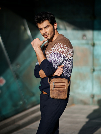 Herren Umhängetasche aus Leder – Always Wild