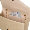 Brokat-Damen-Clutch aus synthetischem Stoff in Goldfarbe - Rovicky