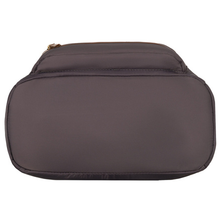 Grauer, städtischer Damen-Rucksack aus Polyester mit Reißverschlüssen – Peterson