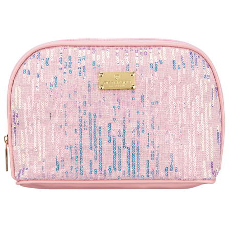 Rosa Kosmetiktasche aus synthetischem Material, einteilig - Peterson