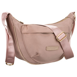 Damen-Umhängetasche aus Nylon in Rosa, mit Reißverschluss - Peterson