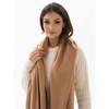 Einfarbiger Damen Schal in Kamel mit Fransen – Peterson