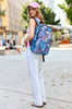 Klassischer Damen Rucksack aus Polyester mit Blumenmuster – Rovicky