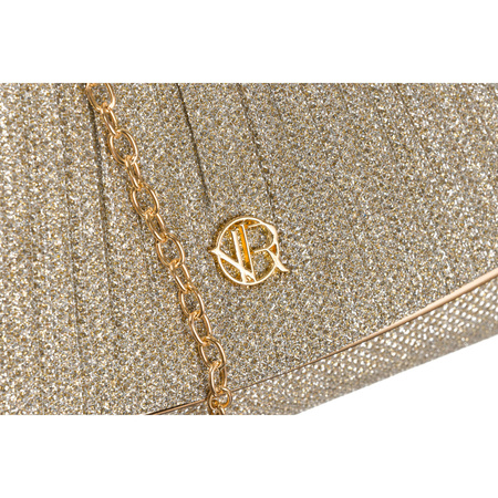 Glitzernde Damen Clutch aus Synthetik in Roségold – Rovicky