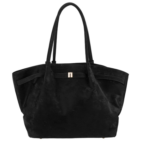 Große, schwarze Damen-Shopper aus Öko-Leder - Peterson