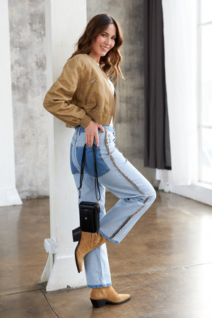 Mini Damen Umhängetasche-Portemonnaie aus Öko-Leder – Peterson