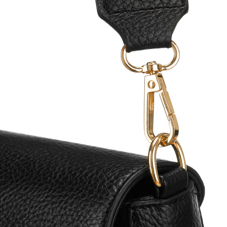 Schwarze Damen-Umhängetasche aus Öko-Leder mit Etui im Set – Peterson