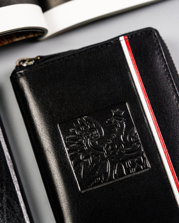 Patriotische Herren Geldbörse aus Leder mit Reißverschluss – Peterson