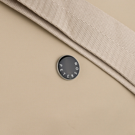 Damen-Umhängetasche aus Polyester in Beige, ein Hauptfach mit einer Außentasche - Peterson