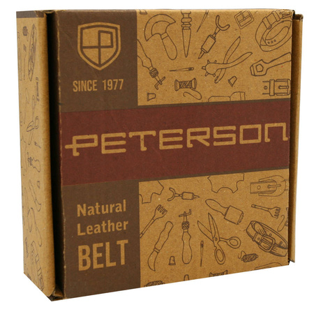 Breiter Herren Ledergürtel mit klassischer Schnalle – Peterson