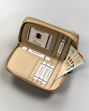 Große, horizontale Damen Geldbörse aus Öko-Leder – 4U Cavaldi