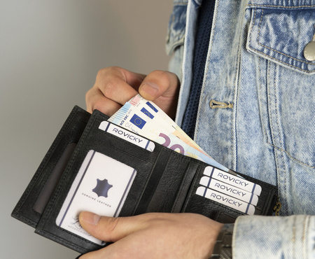 Herren Geldbörse aus Echtleder im Retro-Stil – Rovicky