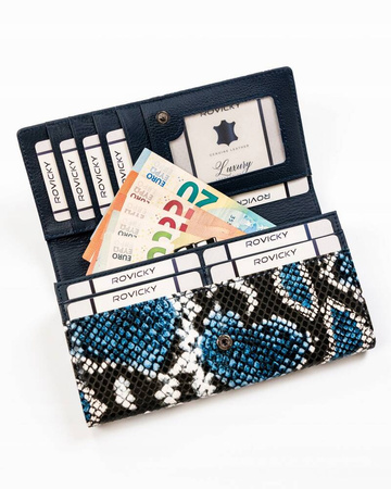 Große Damen Geldbörse aus Echtleder und Öko-Leder – 4U Cavaldi