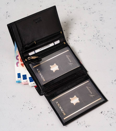 Große, vertikale Herren Geldbörse aus Leder – Peterson