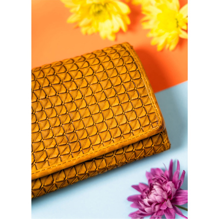 Klassische Damen Geldbörse für die Handtasche mit geometrischem Muster – Rovicky