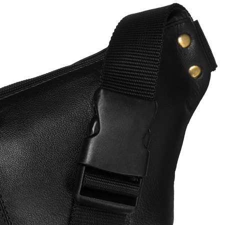Herren Hüfttasche schwarz aus Leder – Peterson