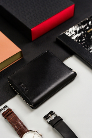 Große Herren Geldbörse mit Reißverschluss aus Leder – Peterson