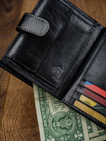 Herren Geldbörse hochkant, zweifarbig aus Leder – Rovicky