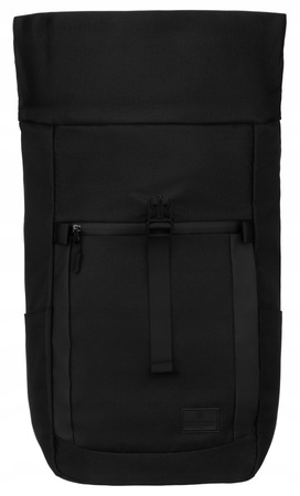 Schwarzer Sport-Rucksack im Rolltop-Stil mit verstellbaren Schultergurten – Peterson