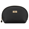 Schwarze Kosmetiktasche aus Öko-Leder mit Reißverschluss - Rovicky
