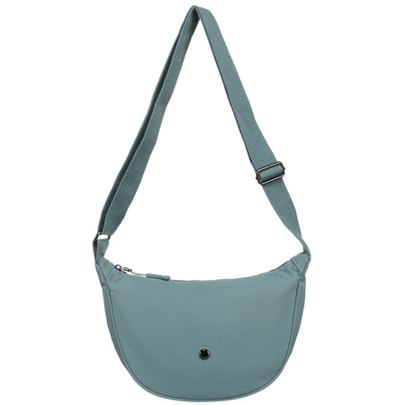 Einfaches Damen Umhängetäschchen mit Reißverschluss aus blauem Polyester – Peterson