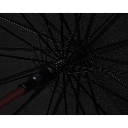 Großer, eleganter Behörden-Regenschirm in Schwarz – Peterson