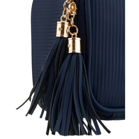 Granatrote Kosmetiktasche aus synthetischem Stoff mit vier Fächern, einteilig - Peterson