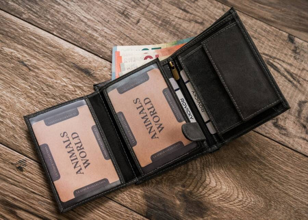 Große vertikale Herren Geldbörse aus Echtleder – Always Wild