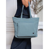 Blaue Damen Shopper aus Polyester mit Fronttasche – Peterson