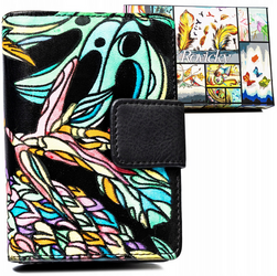 Große, vertikale Damen Geldbörse aus echtem Leder – Rovicky