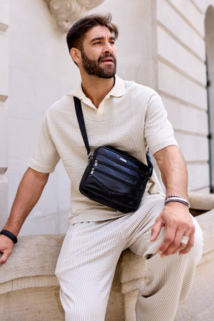 Herren Umhängetasche aus Leder für die Arbeit – Rovicky