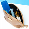 Reisekosmetiktasche in Gold aus wasserabweisendem Synthetikmaterial – Peterson