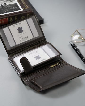 Pionier Herren Geldbörse aus Leder ohne Verschluss – Rovicky